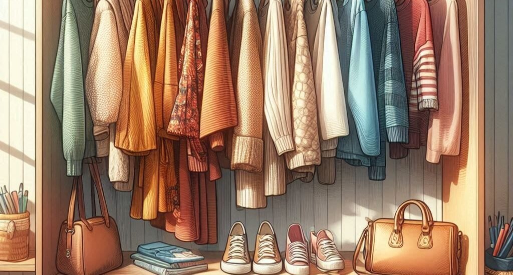 Photo of a wardrobe filled with essential items